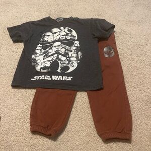 GAP Rust Star Wars Graphic Tee and Pants Set